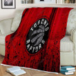 Toronto Raptors Sherpa Blanket - Grunge Nba Basketball Club Soft Blanket, Warm Blanket