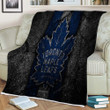Toronto Maple Leafs Sherpa Blanket - Hockey Club Nhl Black Stone Soft Blanket, Warm Blanket