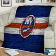 New York Islanders Nhl Sherpa Blanket - Hockey Club Eastern Conference Usa Soft Blanket, Warm Blanket