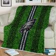 Philadelphia Eagles Sherpa Blanket - Grass Football Lawn Soft Blanket, Warm Blanket