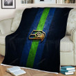 Seattle Seahawks Sherpa Blanket - Golden Nfl Blue Metal 2002 Soft Blanket, Warm Blanket