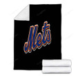 New York Mets Black  Cozy Blanket - Mets  Soft Blanket, Warm Blanket