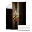 New Orleans Saints Cozy Blanket - Golden Nfl Brown Metal  Soft Blanket, Warm Blanket