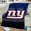 New York Giants Sherpa Blanket - Blue Football Giants Soft Blanket, Warm Blanket