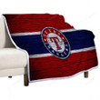 Texas Rangers Mlb Sherpa Blanket - Baseball Usa Major League Baseball Soft Blanket, Warm Blanket