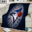 Toronto Blue Jays Sherpa Blanket - Canadian Baseball Team Blue Stone Toronto Blue Jays Soft Blanket, Warm Blanket