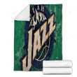 Utah Jazz Geometric Cozy Blanket - American Basketball Club Nba Soft Blanket, Warm Blanket