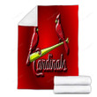 St Louis Cardinals 3 D Birds Cozy Blanket - St Louis Cardinals Major League Baseball St Louis Cardinals  Soft Blanket, Warm Blanket