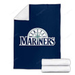 Seattle Mariners Cozy Blanket - Baseball Mariners Mlb Soft Blanket, Warm Blanket