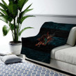 San Jose Sharks Cozy Blanket - Fire Nhl Blue And Black Lines Soft Blanket, Warm Blanket