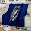 Nhl Tampa Bay Lightning Sherpa Blanket - Blue And White Paint Basketball Sports  Soft Blanket, Warm Blanket