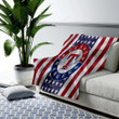 Texas Rangers Cozy Blanket - Silk American Flag Soft Blanket, Warm Blanket