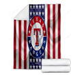Texas Rangers Cozy Blanket - Silk American Flag Soft Blanket, Warm Blanket