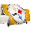 Pittsburgh Sers Sherpa Blanket - Grunge American Football Team  Soft Blanket, Warm Blanket