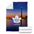 Toronto Maple Leafs Cozy Blanket - Hockey City Cn Tower Soft Blanket, Warm Blanket