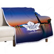 Toronto Maple Leafs Sherpa Blanket - Hockey City Cn Tower Soft Blanket, Warm Blanket