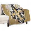 New Orleans Saints Sherpa Blanket - Grunge American Football Team  Soft Blanket, Warm Blanket