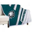 Philadelphia Eagles Sherpa Blanket - Nfc East Nfl Green White Abstraction Soft Blanket, Warm Blanket