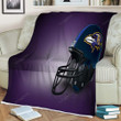 Sports Sherpa Blanket - Football Baltimore Ravens  Soft Blanket, Warm Blanket