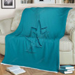San Jose Sharks Sherpa Blanket - American Hockey Club 3D Blue  Soft Blanket, Warm Blanket
