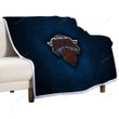 New York Knicks American Basketball Club Sherpa Blanket - Metal Nba Soft Blanket, Warm Blanket