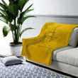 Utah Jazz Cozy Blanket - 3D Yellow 3D  Soft Blanket, Warm Blanket