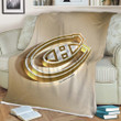 Montreal Canadiens Sherpa Blanket - Canadian Hockey Club Nhl Golden Silver Soft Blanket, Warm Blanket