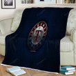Texas Rangers Sherpa Blanket - American Baseball Club Blue Metal Metal Soft Blanket, Warm Blanket