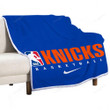 New York Knicks Sherpa Blanket - Nba Basketball1005  Soft Blanket, Warm Blanket