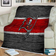 Tampa Bay Buccaneers Wooden  Sherpa Blanket - Nfl American Football Nfc Soft Blanket, Warm Blanket