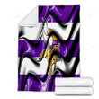 Minnesota Vikings Flag Cozy Blanket - Violet And White 3D Waves Nfl  Soft Blanket, Warm Blanket