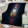 New York Islanders Sherpa Blanket - Golden Nhl Blue Metal  Soft Blanket, Warm Blanket