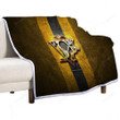 Pittsburgh Penguins Sherpa Blanket - Golden Nhl Yellow Metal  Soft Blanket, Warm Blanket