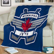 Winnipeg Jets Sherpa Blanket - Hockey Nhl  Soft Blanket, Warm Blanket