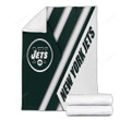 New York Jets Cozy Blanket - Afc East Nfl Green White Abstraction Soft Blanket, Warm Blanket