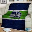 Seattle Seahawks Wooden  Sherpa Blanket - Nfl American Football Nfc Soft Blanket, Warm Blanket