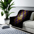 Minnesota Vikings Cozy Blanket - Glitter Nfl Violet Yellow Checkered  Soft Blanket, Warm Blanket