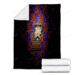 Phoenix Suns Cozy Blanket - Glitter Nba Orange Violet Checkered  Soft Blanket, Warm Blanket