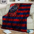 New Orleans Pelicans American Basketball Club Sherpa Blanket - Grunge Rhombus Grunge American Flag Soft Blanket, Warm Blanket