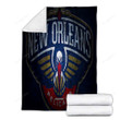 New Orleans Pelicans Cozy Blanket - American Basketball Team Blue Stone New Orleans Pelicans Soft Blanket, Warm Blanket