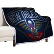 New Orleans Pelicans Sherpa Blanket - American Basketball Team Blue Stone New Orleans Pelicans Soft Blanket, Warm Blanket