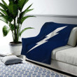 White Lightning  Cozy Blanket - Blue Tampa Bay Lightning  Soft Blanket, Warm Blanket