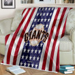 San Francisco Giants Sherpa Blanket - Silk American Flag Soft Blanket, Warm Blanket