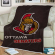 Ottawa Senators Sherpa Blanket - Hockey Nhl Senators Soft Blanket, Warm Blanket