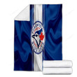 Toronto Blue Jays Cozy Blanket - Silk Canadian Baseball Club Blue Flag Soft Blanket, Warm Blanket