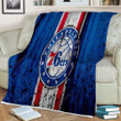 Philadelphia 76Ers Sherpa Blanket - Grunge Nba Basketball Club Soft Blanket, Warm Blanket