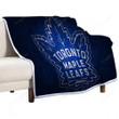 Toronto Maple Leafs Sherpa Blanket - American Hockey Team Blue Stone Toronto Maple Leafs Soft Blanket, Warm Blanket
