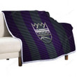 Sacramento Kings Sherpa Blanket - American Basketball Club Metal Violet-Gray Metal Mesh  Soft Blanket, Warm Blanket