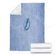 Nhl Tampa Bay Lightning Cozy Blanket - Light White And Blue Basketball Sports  Soft Blanket, Warm Blanket