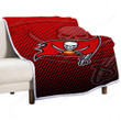 Tampa Bay Buccaneers Sherpa Blanket - Crossbones Football Mascot Soft Blanket, Warm Blanket